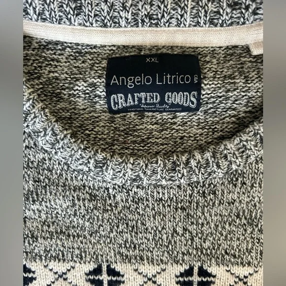 5/$25 Angelo Litrico Y2K wool blend Grandpacore sweater size XXL - Picture 2 of 8